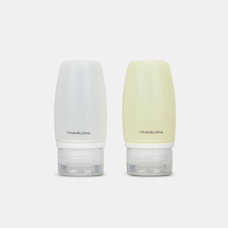 Travelon Set of 2 - 2oz Leak-Proof Smart Tubes for Toiletries, Cosmetics & Liquids | Perfect for Travel, Gym & Daily Use