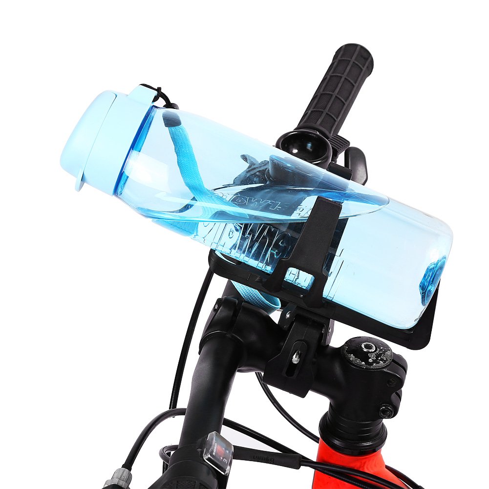 Motorcycle Cup Holder - Black Plastic Drink Bottle Stand for Handlebar | Riding & Commuting