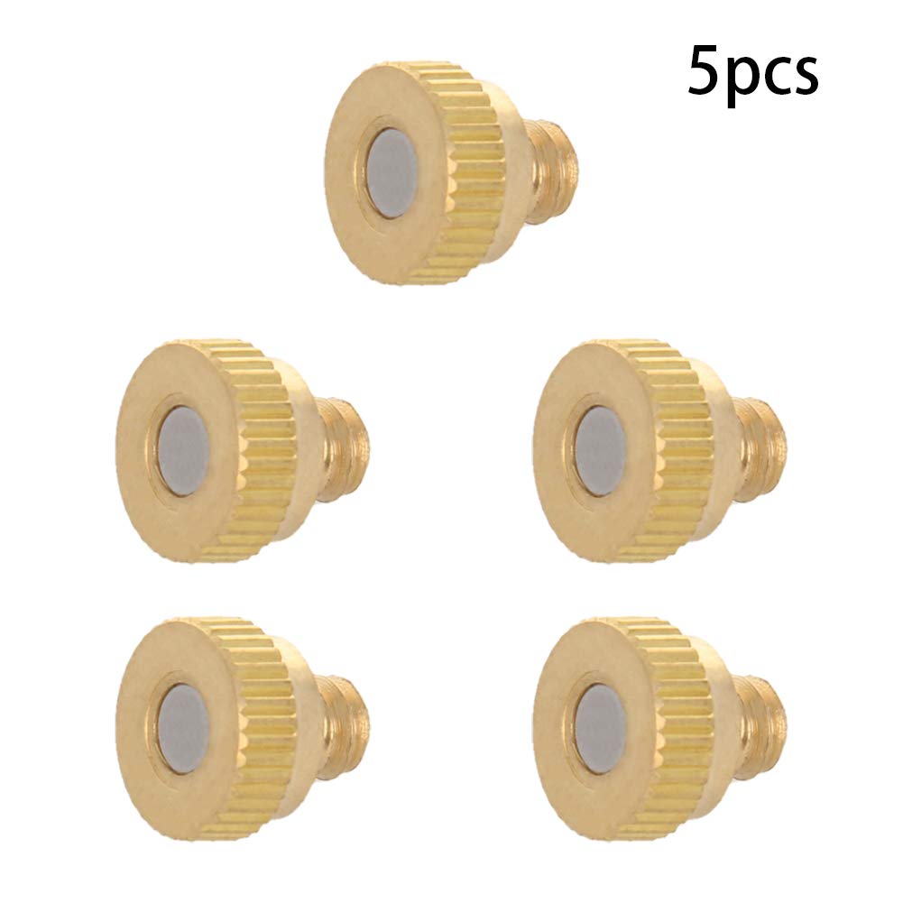 MroMax 5Pcs Brass Misting Nozzles - 0.15mm Orifice 3/16
