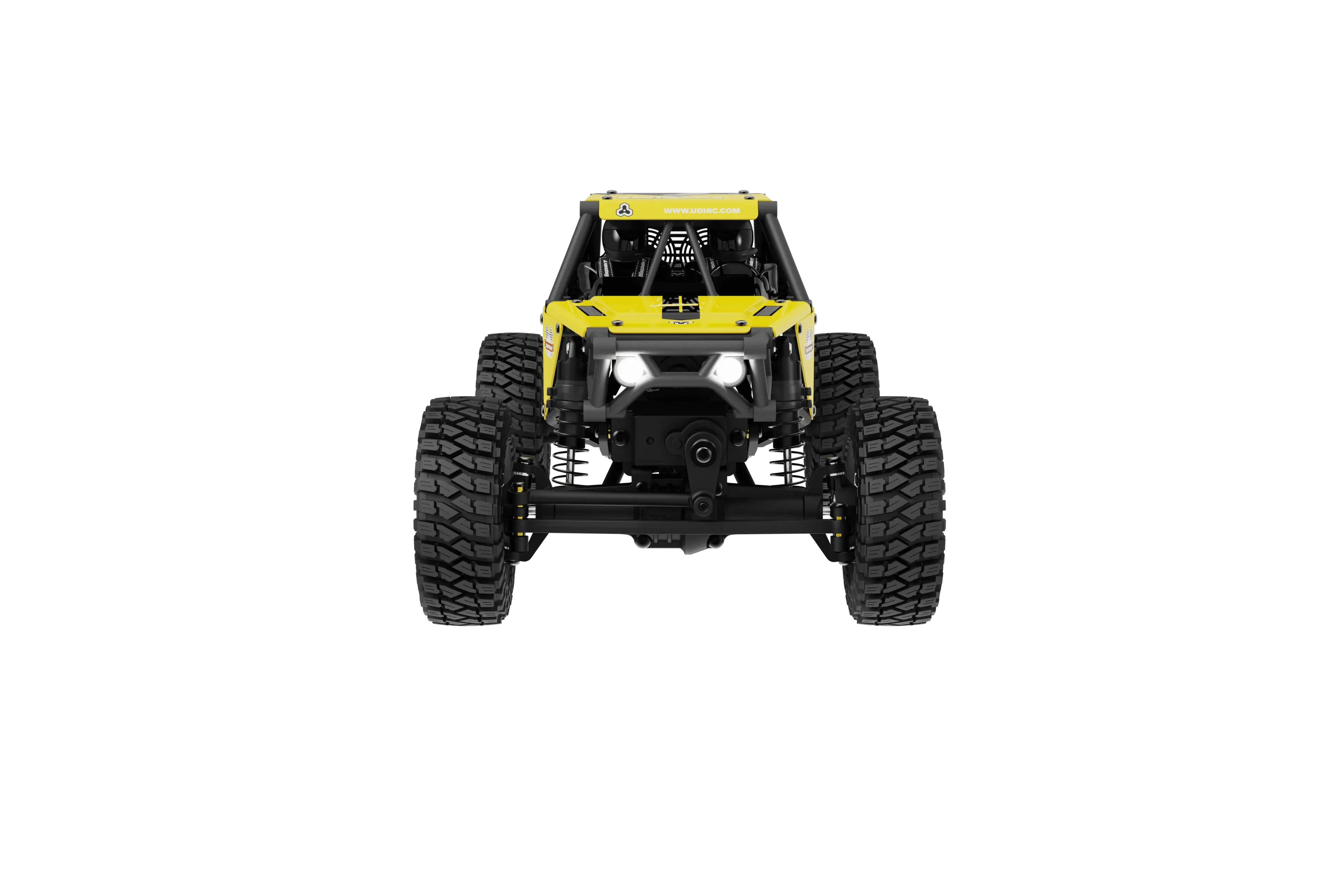 UDIRC UCX2405 Pro 1/24 Scale 4WD Brushless RC Rock Crawler Car with FOC Motor - Ready to Run (RTR) in Black/Yellow - Perfect for Indoor Off-Road Racing and Backyard Crawling Adventures
