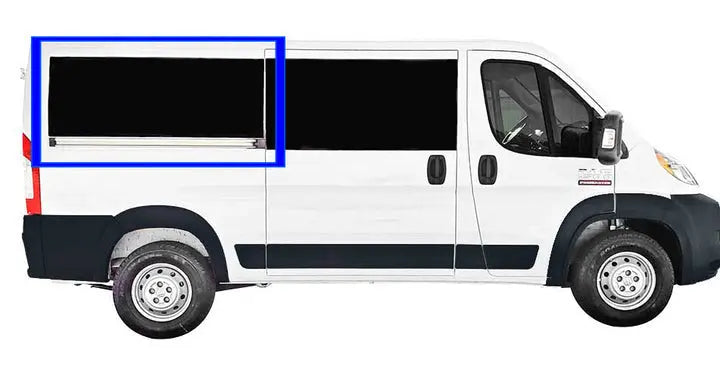 2014+ Ram ProMaster Van Fixed Rear Quarter Window Passenger Side 136WB (DTRAM010) - Replacement Auto Glass for Cargo Vans, Perfect for Delivery & Commercial Vehicles