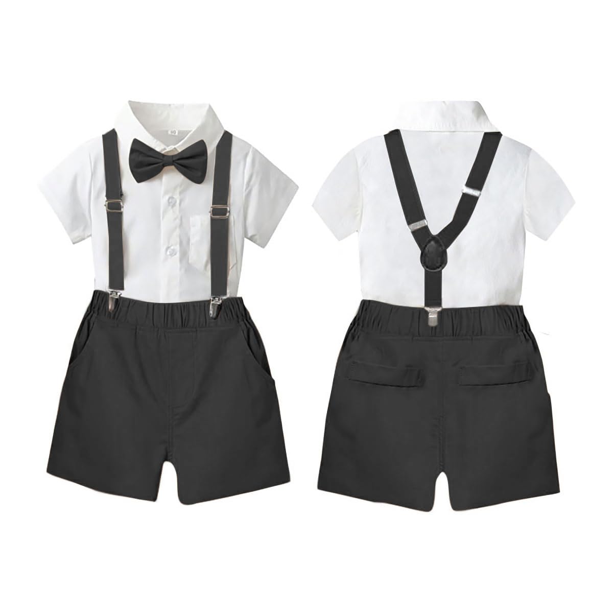 Baby Boys Tuxedo Outfit for Baptism & Special Occasions - Toddler Gentleman Suit for Weddings, Parties & Formal Events