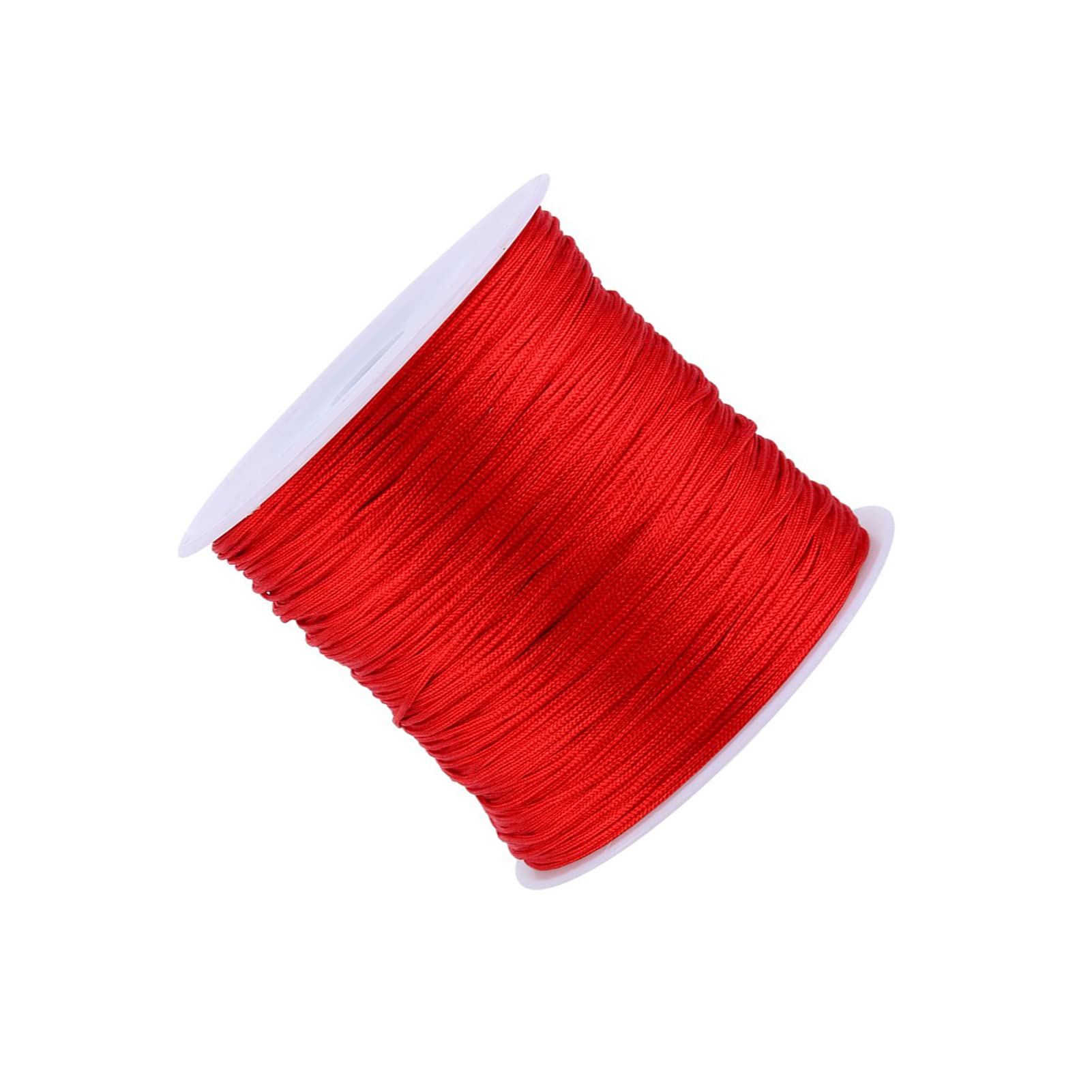 100m Red Nylon Chinese Knot Rope (0.8mm) - Traditional Decorative Cord for DIY Crafts, Home Decor, Gift Wrapping & Festival Decorations