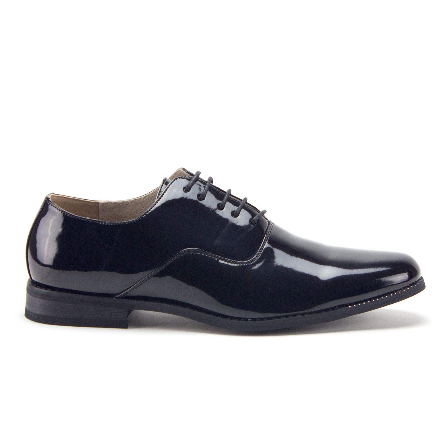 Men's 86214 Classic Black Patent Leather Oxford Dress Shoes for Formal Occasions - Perfect for Weddings, Business Meetings & Special Events