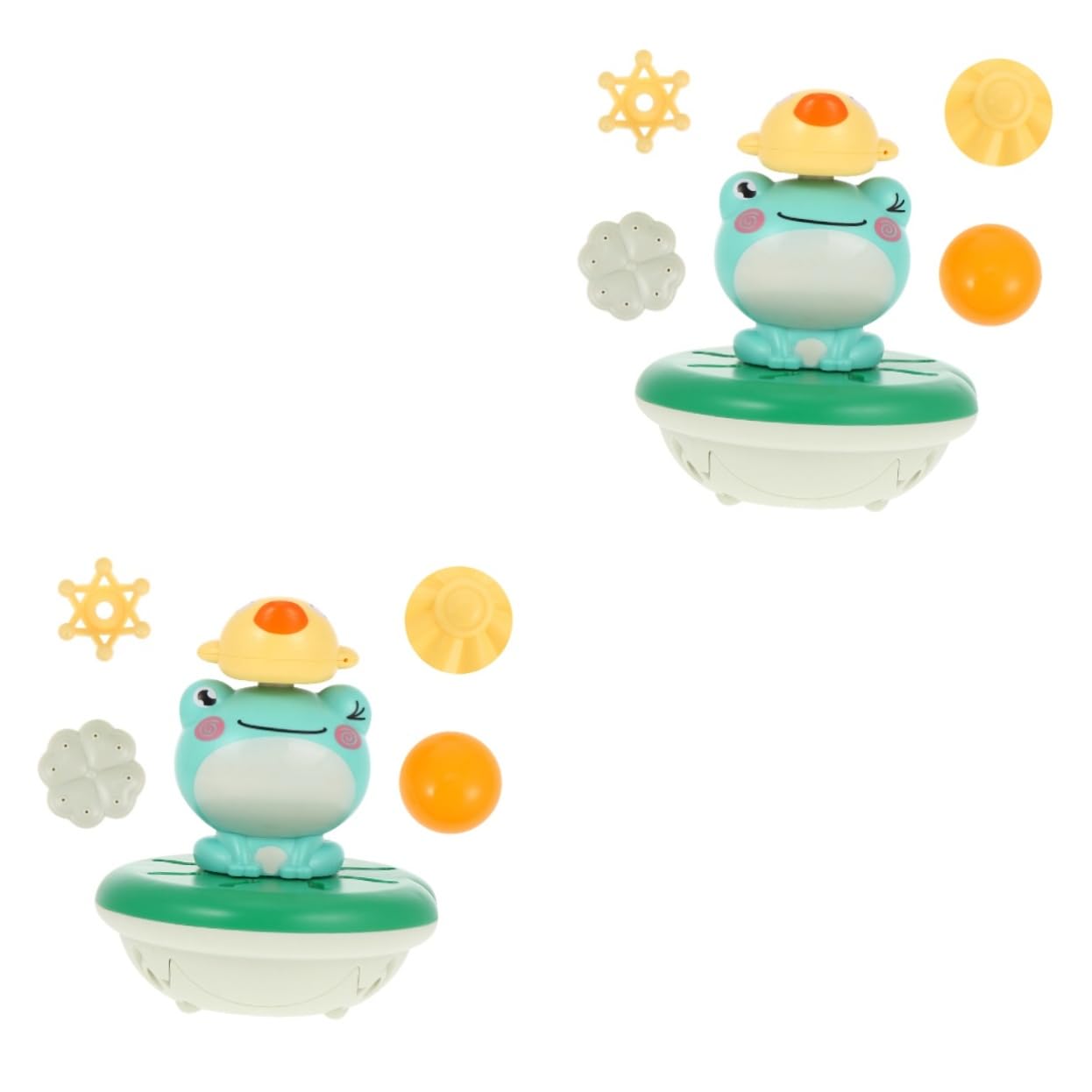 FOYTOKI 2 Sets Frog Bath Toys for Kids - Summer Water Play Sprinkler Toys, Fun Bathtime & Pool Toys for Girls & Boys - Perfect for Outdoor Play, Bath Time Fun & Backyard Water Activities