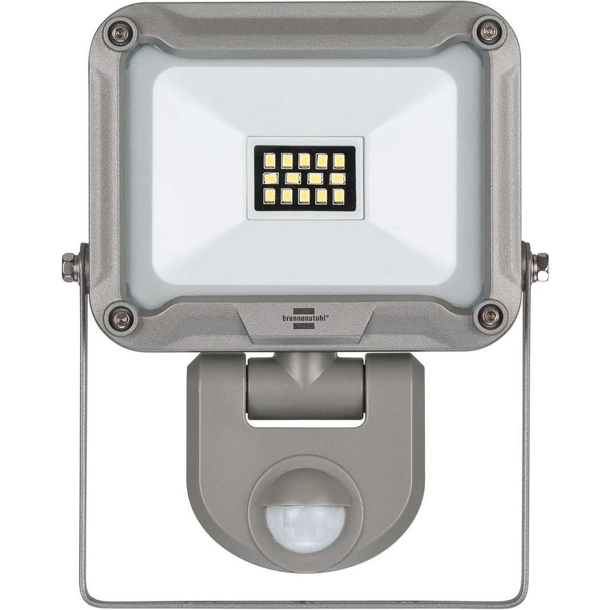 10W LED Flood Light with Motion Sensor, 900 Lumens, Gray - Outdoor Security Lighting for Driveway, Garden & Backyard