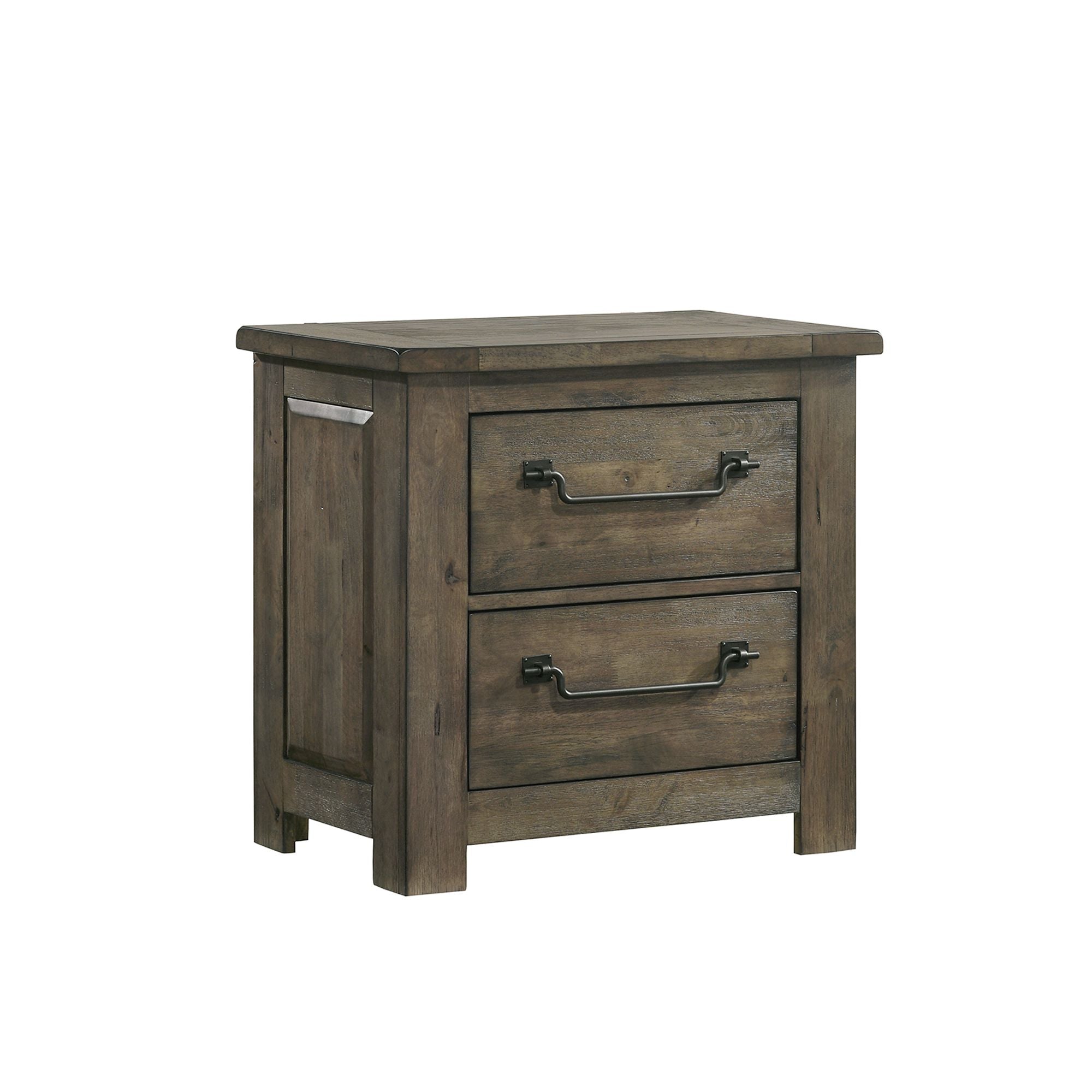 Modern Wooden Nightstand with USB Ports - Stylish Bedside Table for Bedroom, Living Room, or Office - Perfect for Charging Devices, Storing Books & Decor
