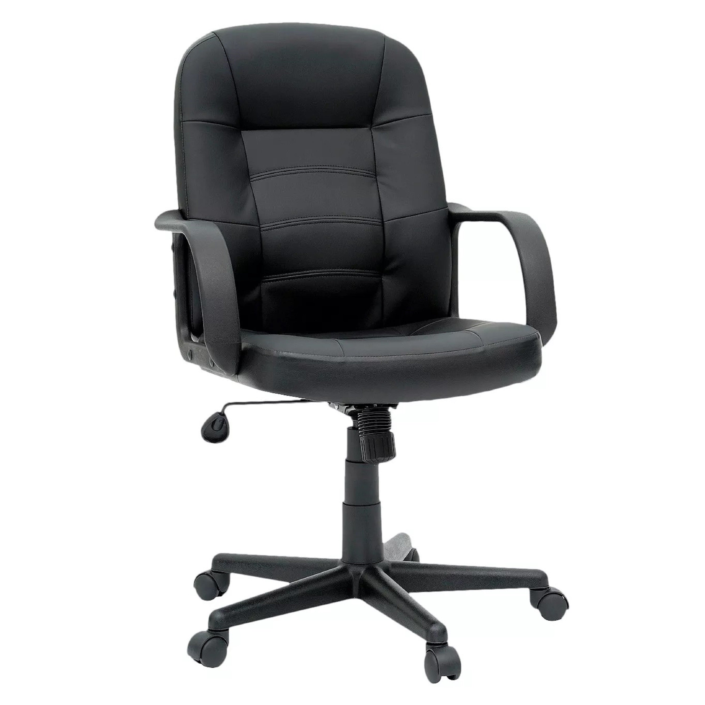 Ergonomic 136M Computer Office Chair - Black, Adjustable Height & Lumbar Support for Home & Office Workspace, Comfortable Desk Chair for Long Hours Sitting, Gaming & Study
