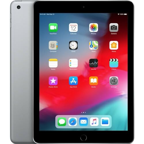 Apple iPad 6th Generation 128GB - 9.7 Inch Retina Display, WiFi Only, Space Gray (Renewed Like New) | Perfect for Work, School & Entertainment
