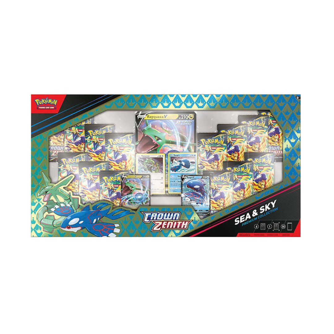Pokemon Crown Zenith Sea & Sky Collection Box - Premium Trading Cards for Collectors & Battles | Perfect for Gifts, Tournaments & Pokemon TCG Enthusiasts