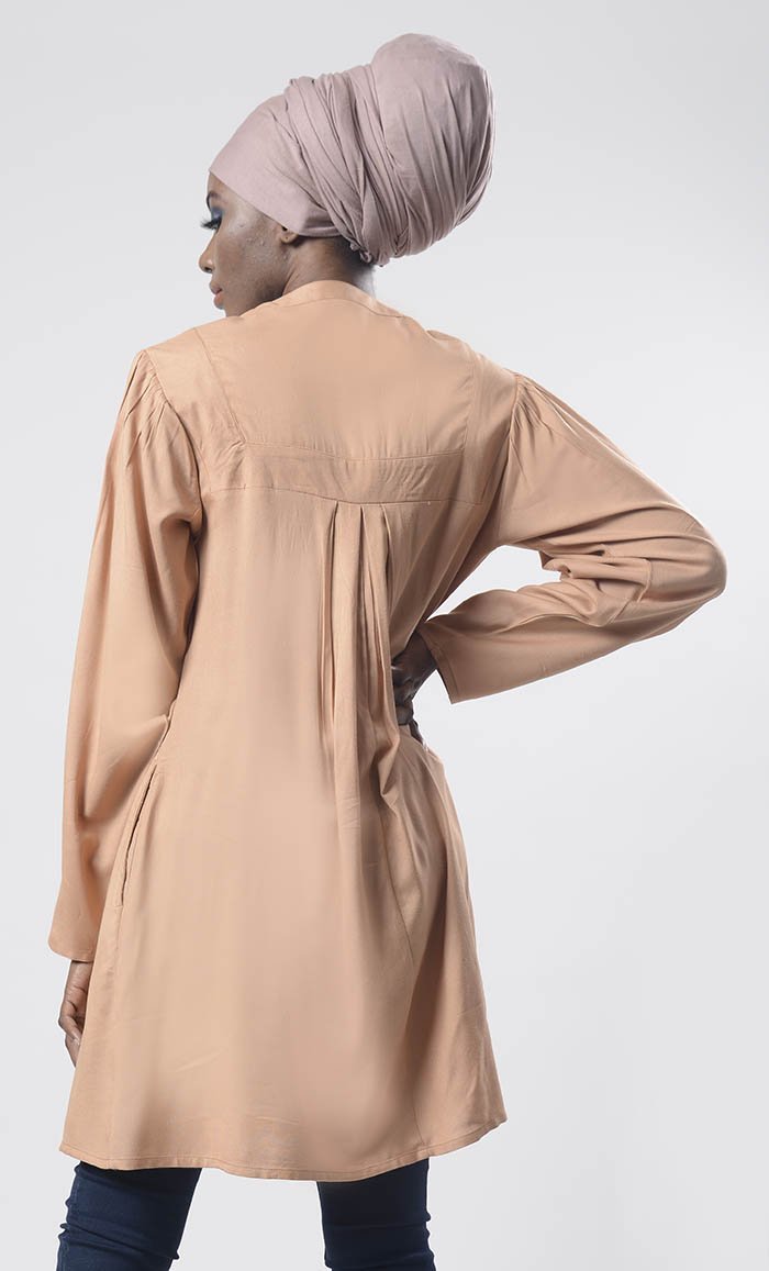 Stylish Everydaywear Pleated Long Tunic Top for Women - Perfect for Office, Casual Outings & Special Occasions