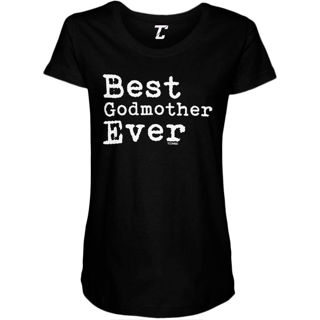 Best Godmother Ever - Stylish Side Ruched Maternity T-Shirt for Pregnancy & Mother's Day | Comfortable Maternity Wear for Baby Showers, Pregnancy Announcements & Special Occasions