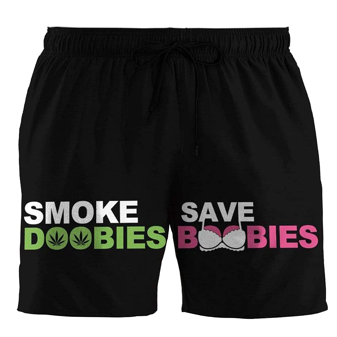 Funny Men's Swim Trunks with Drawstring - Quick Dry Beach Shorts for Swimming, Surfing & Summer Vacation | Trendy Swimwear for Men