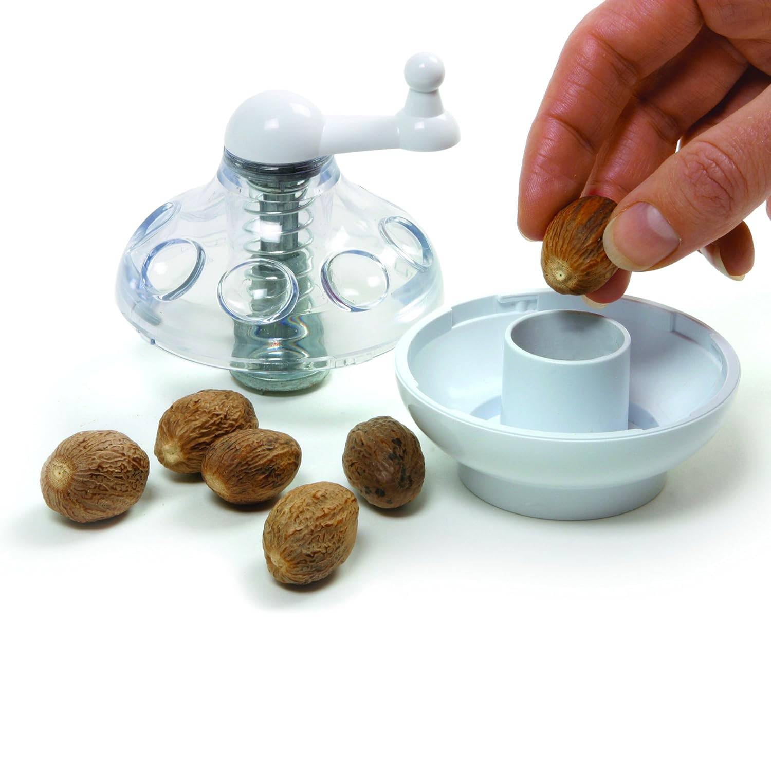 Premium Norpro Nut and Spice Grinder - Crush Nuts, Nutmeg, Ginger, Rock Salt & Peppercorns - 3.5