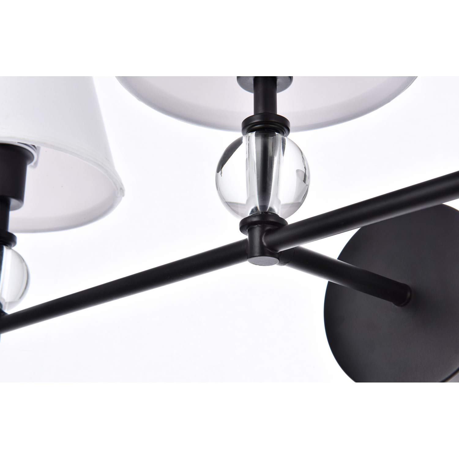 Bethany 3-Light Black Bathroom Wall Sconce with White Fabric Shade - Perfect for Vanity Lighting, Powder Room Decor & Spa-Style Bathroom Ambience
