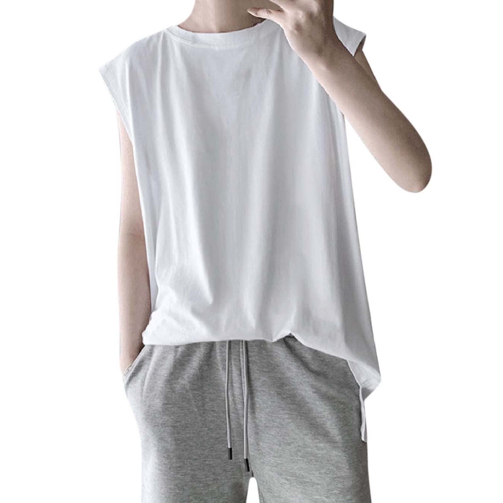 Men's Plus Size 3XLT Summer Sleeveless Vest & T-Shirt Set - Breathable Casual Muscle Tee for Big & Tall - Gym Workout, Beach Wear, Outdoor Activities