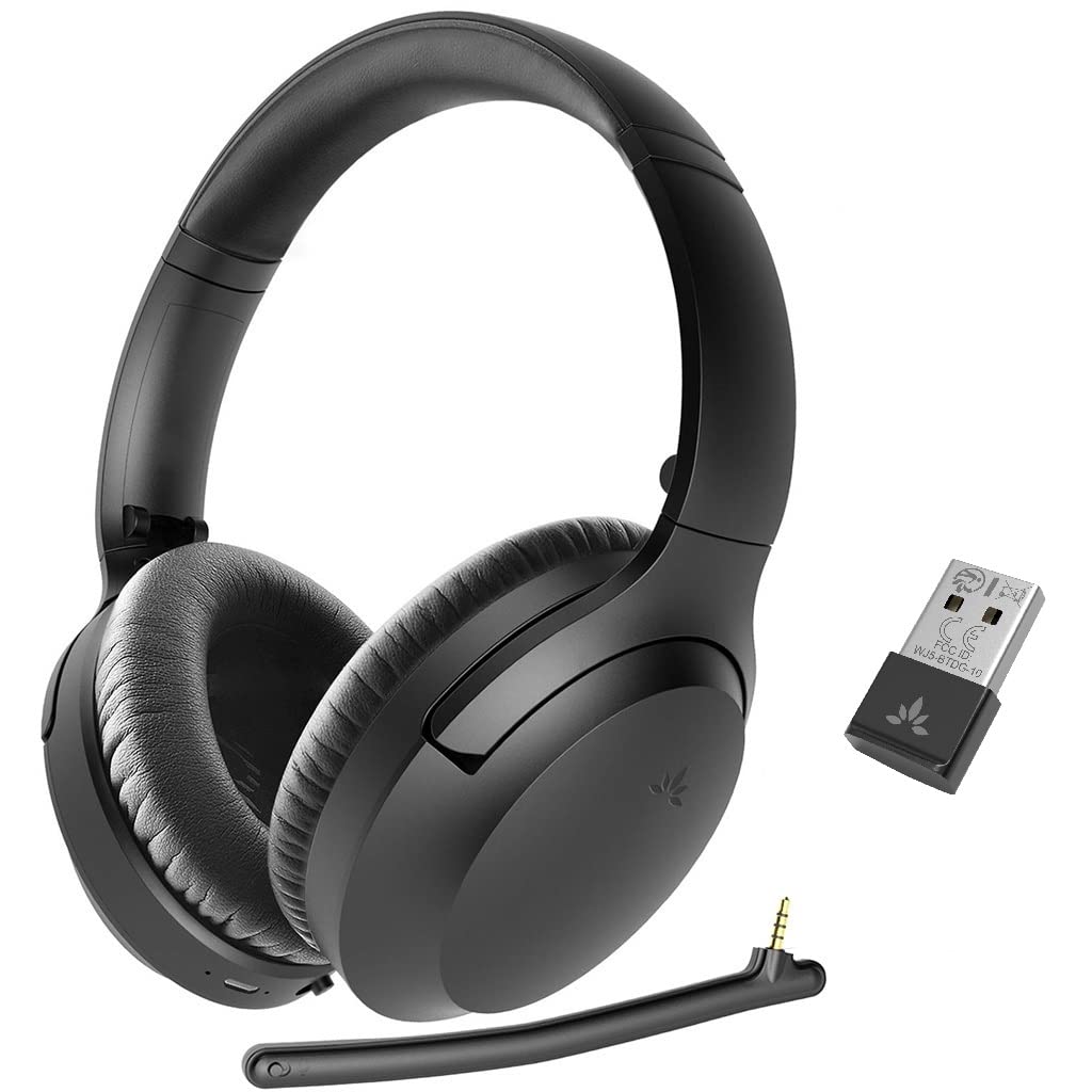 Avantree Aria & DG10 Bundle - Bluetooth USB Adapter for Windows PC & Noise Cancelling Headphones with Mic | Wireless Audio Solution for Work, Gaming & Online Meetings