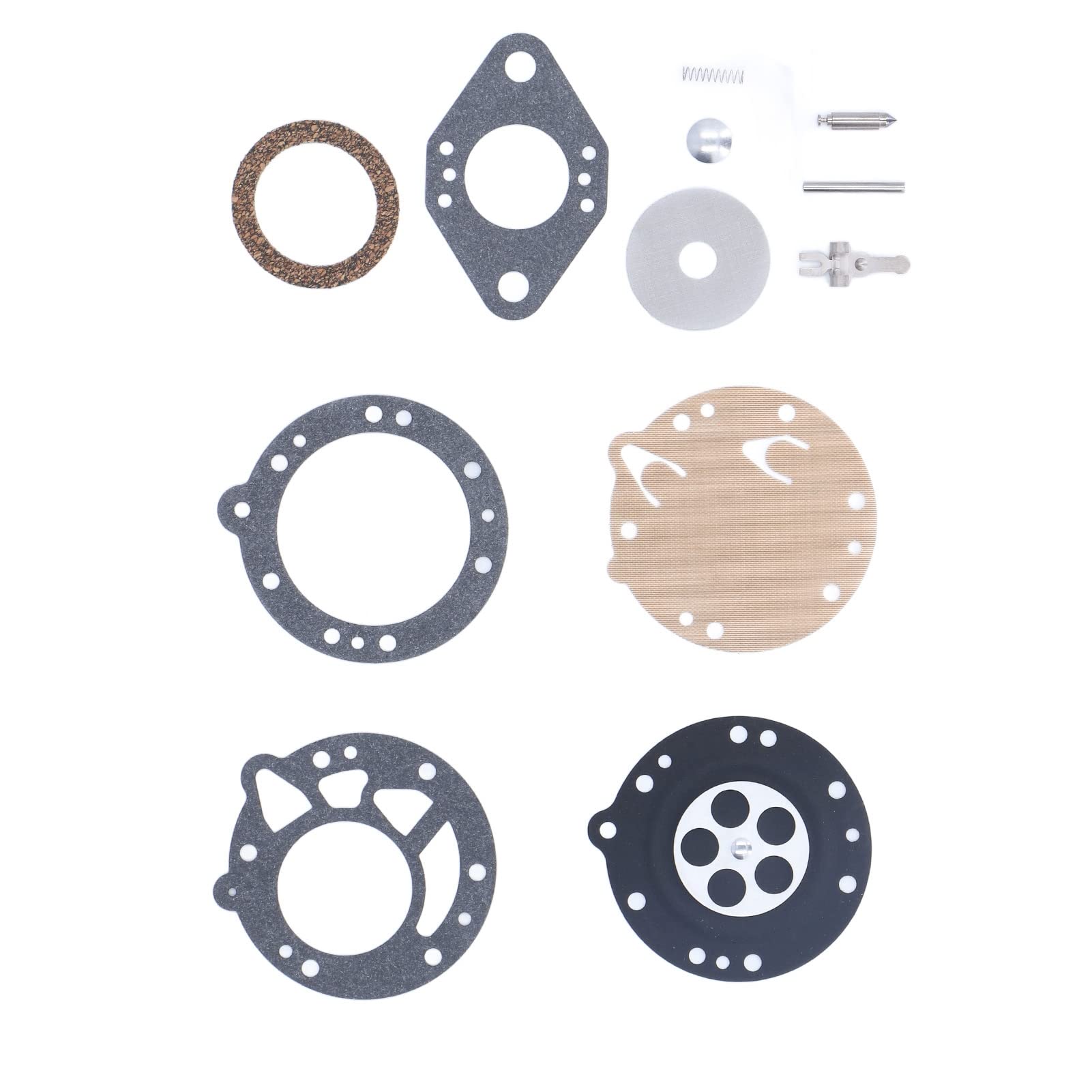 Shanrya Carburetor Rebuild Kit - High Quality Rubber & Paper Gasket Repair Kit for Chainsaw, Lawn Mower, Weed Eater - Easy Installation & Replacement for Small Engine Maintenance