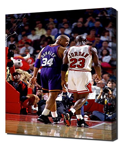 Charles Barkley Canvas Art Print - Premium Wall Decor - Stretched Canvas Wrap - Perfect for Living Room, Office & Sports Fan Gifts