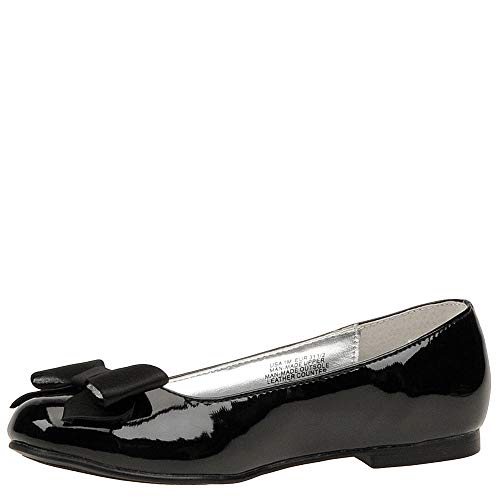 NINA Girls' Black Patent Pegasus Shoes Size 12.5 M (Little Kid/Big Kid) - Perfect for School, Play & Everyday Comfort