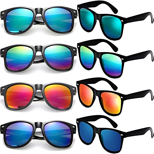 Black Frame+ Colorful Mirror Lens 8 Pack