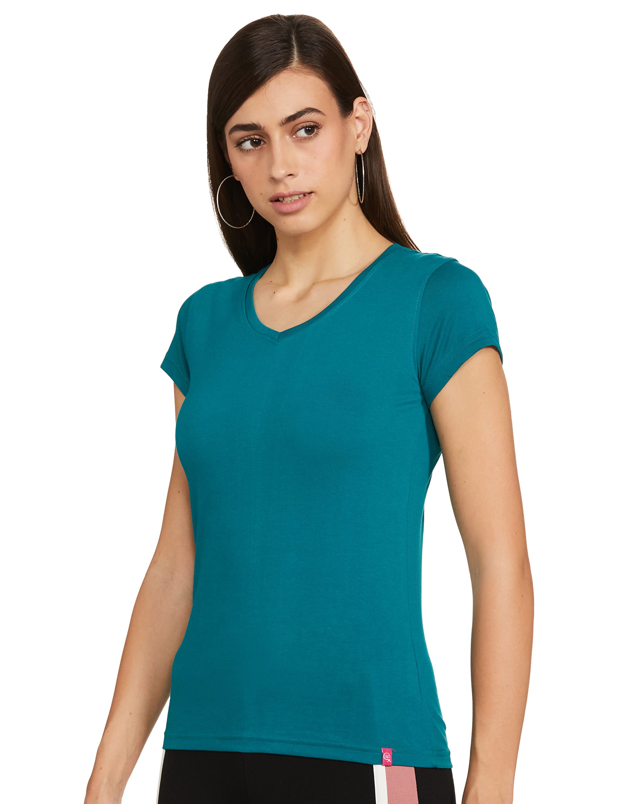 Macrowoman W-Series Women's Basic Cotton T-Shirt - Regular Fit Casual Tee for Everyday Wear, Work & Weekend Outfits