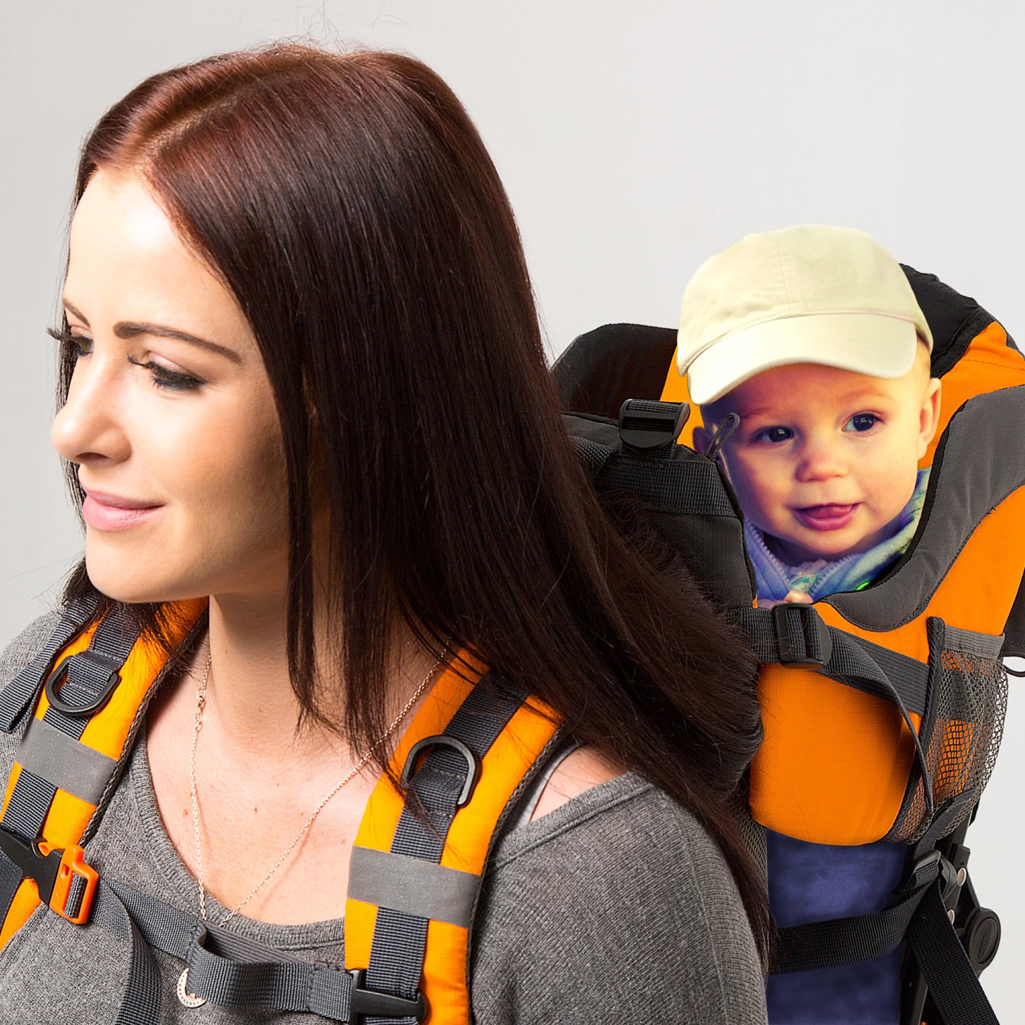 Best Hiking Baby Carrier Backpack - Ergonomic Toddler & Infant Carrier with Adjustable Straps, Diaper Changing Pad, Insulated Pocket, UV & Rain Protection Hood - Perfect for Outdoor Adventures, Travel & Family Hiking