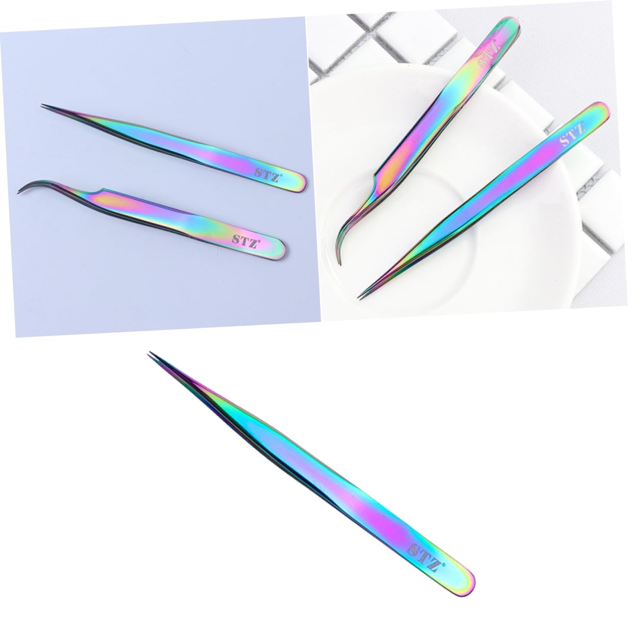 Professional 3-Piece Manicure Tool Set - Diamond Plated Nail Tweezers, Clippers & Accessories for Precise Nail Care | Perfect for Home, Salon & Travel Use