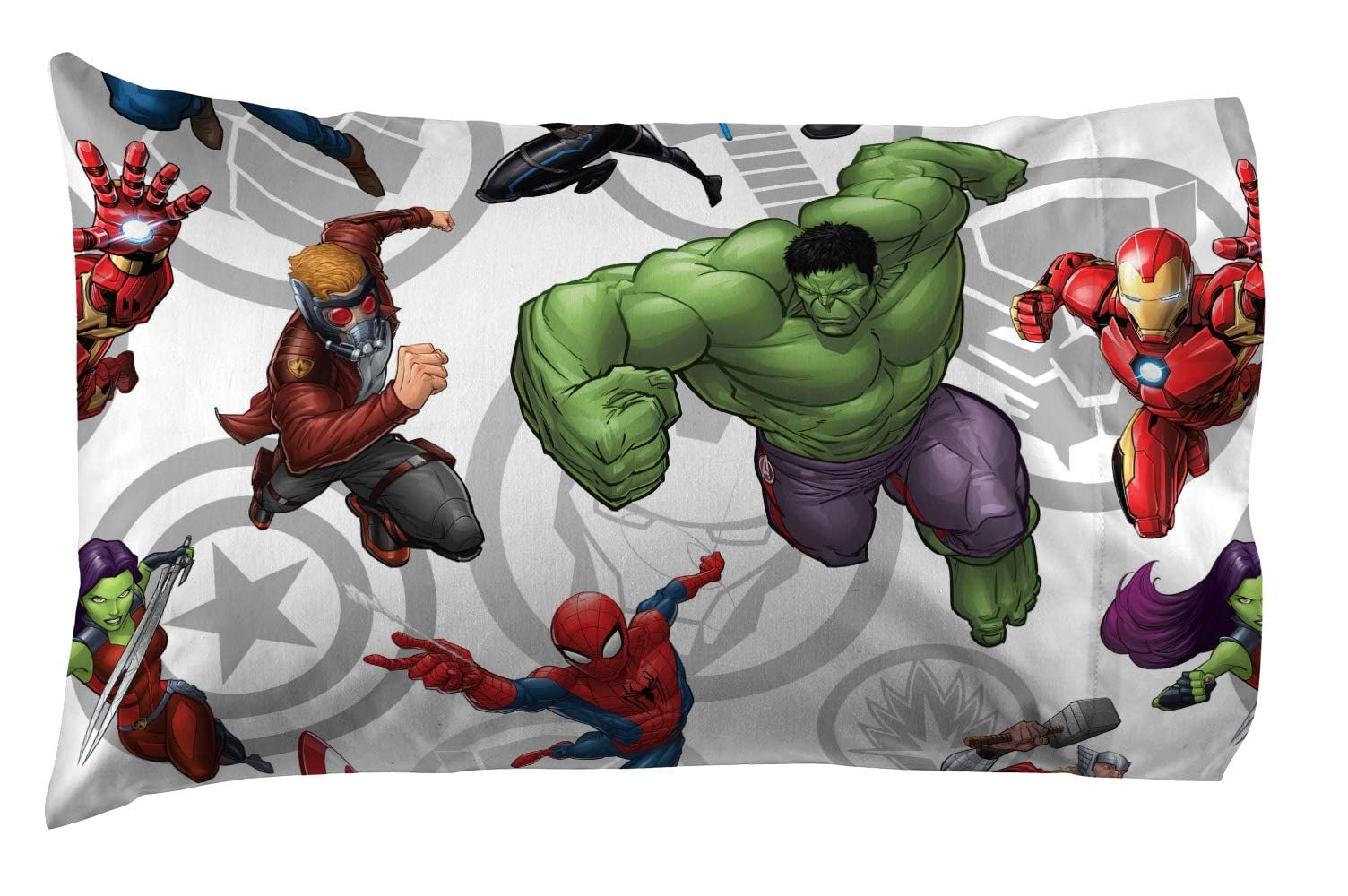 Jay Franco Marvel Avengers Team 5-Piece Full Bedding Set - Super Soft Fade-Resistant Polyester Comforter & Sheet Set (Official Licensed Marvel Product) - Perfect for Kids' Bedrooms, Dorm Rooms & Superhero Themed Decor