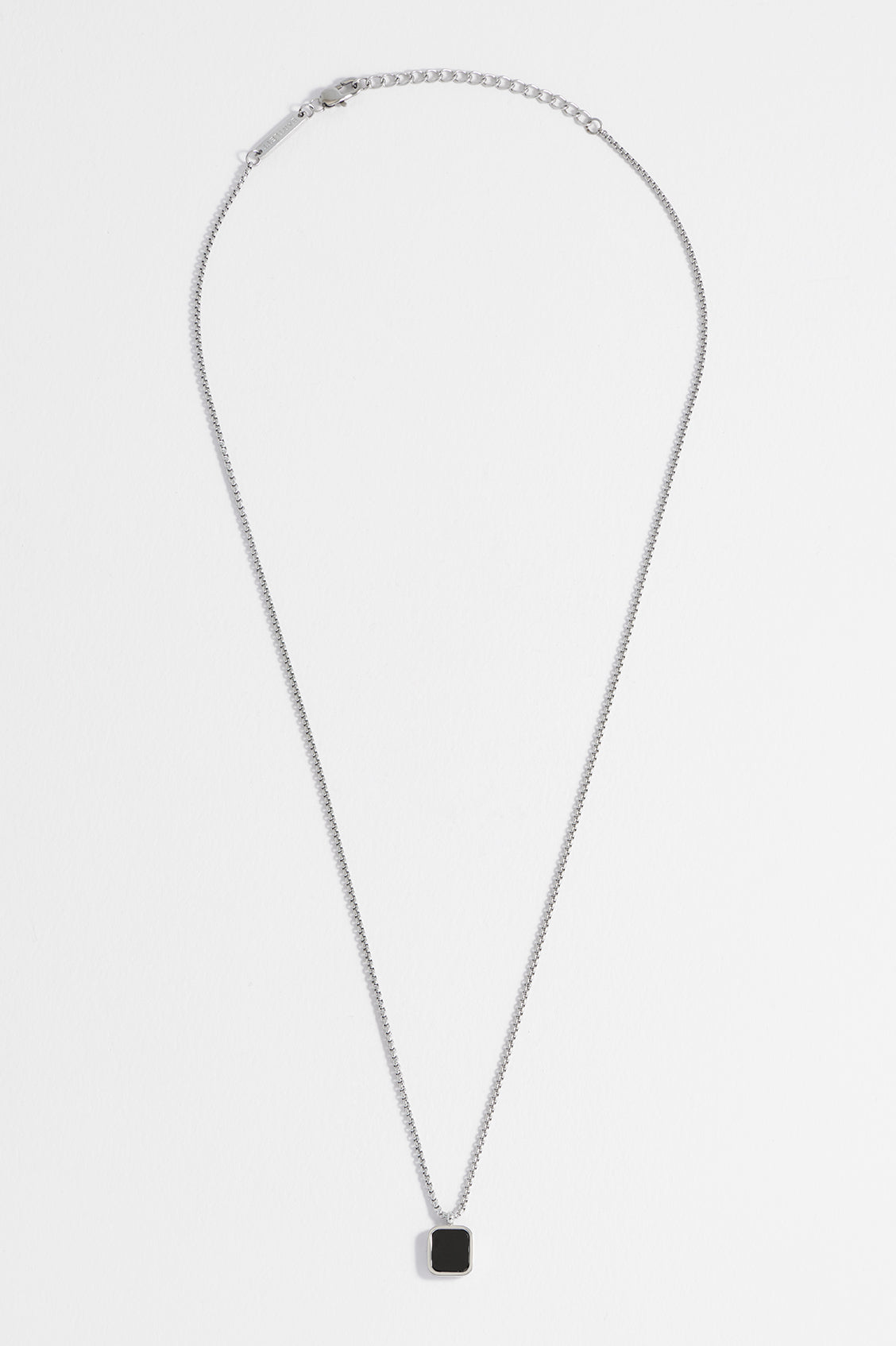 Men's Square Gemstone Pendant Necklace - Sterling Silver or Gold Plated Gemstone Jewelry for Gifts, Wedding & Everyday Wear