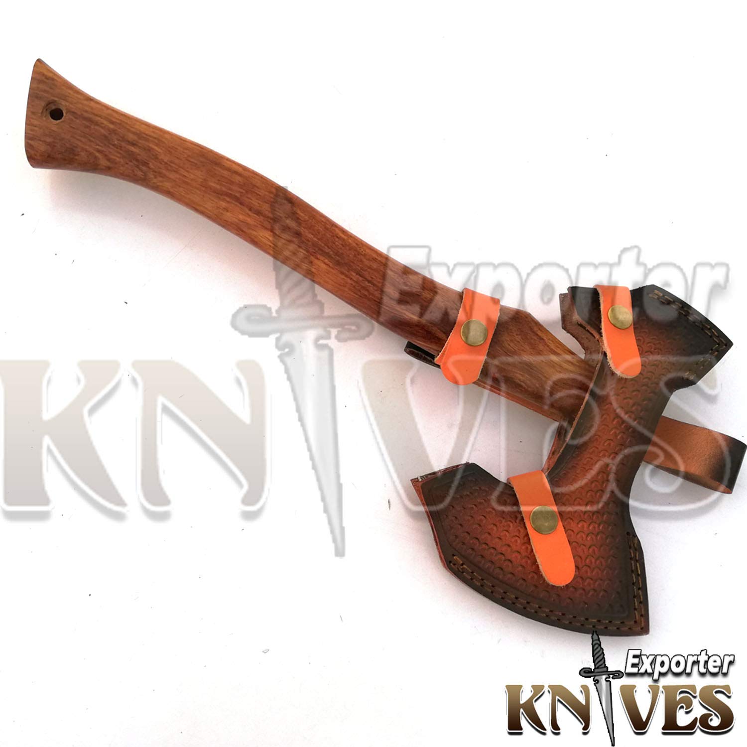 Premium Damascus Steel Axe with Rosewood Handle - Handcrafted Outdoor Camping & Survival Tool for Bushcraft, Wood Splitting & Wilderness Adventures