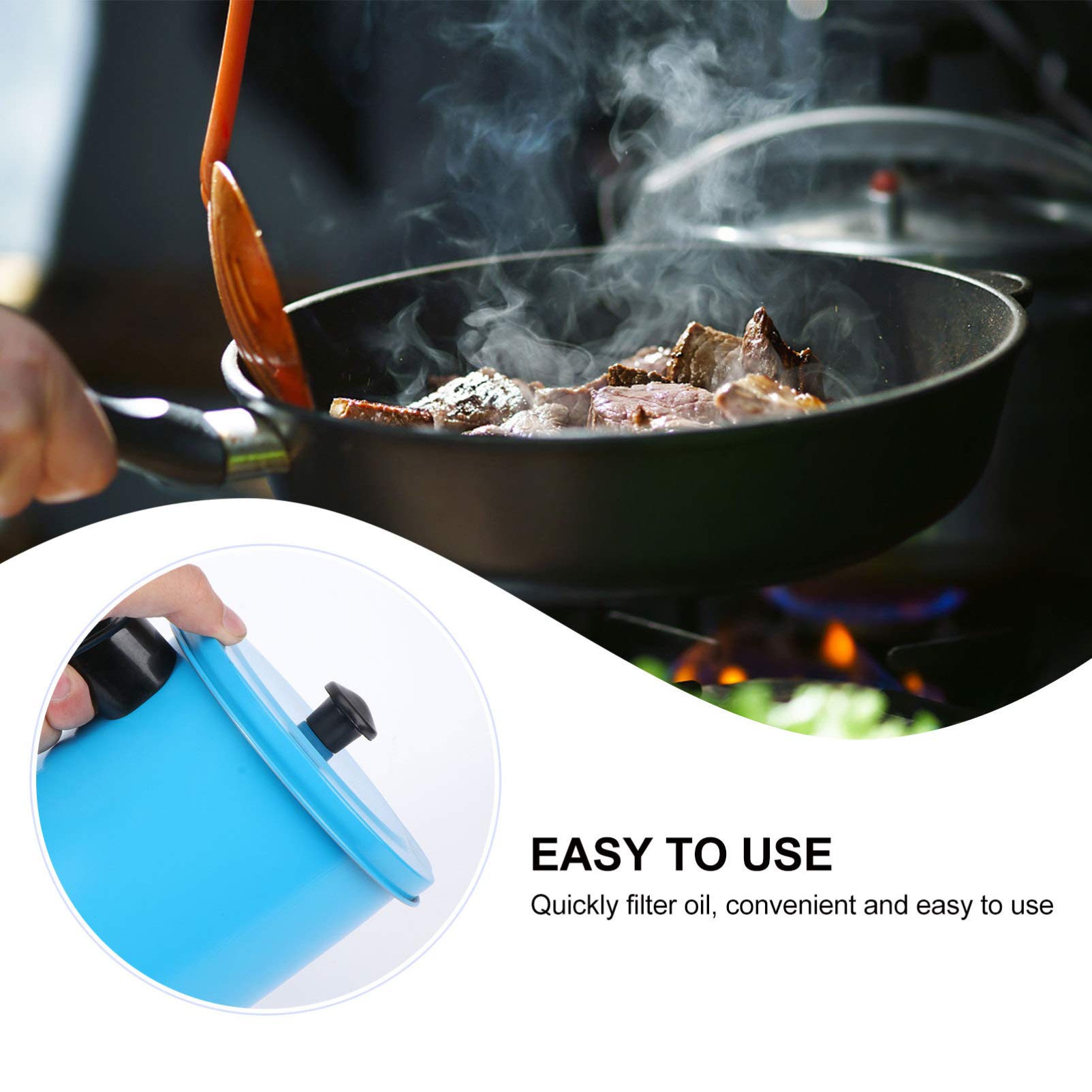 Premium Oil Dispenser Bottle with Strainer - Leak-Proof Kitchen Oil Storage Can for Cooking, Frying & Baking - Ideal for Olive, Vegetable & Coconut Oil