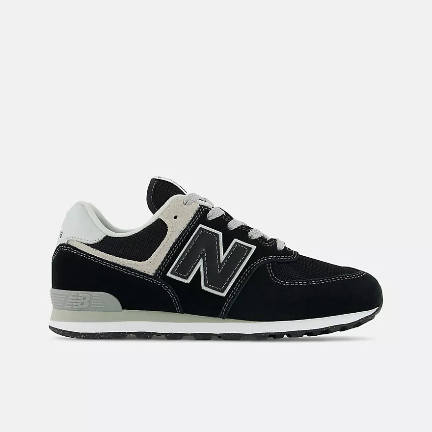New Balance 574 Black Kids Running Shoes - Lightweight & Comfortable Sneakers for Boys & Girls - Perfect for School, Sports & Everyday Wear