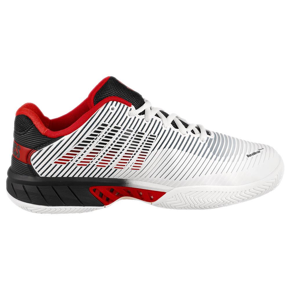 K Swiss Men's Hypercourt Express 2 Tennis Shoes - Bright White/Stretch Limo - Lightweight & Durable Court Sneakers for Men - Perfect for Tennis, Pickleball & Casual Wear