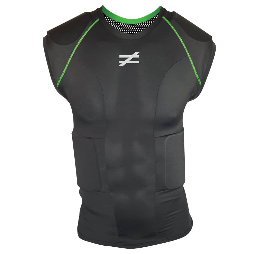 Unequal Youth Invincible 4Pad Sleeveless Shirt - Breathable Protective Compression Top for Football, Baseball & Lacrosse - Ideal for Training & Sports Performance