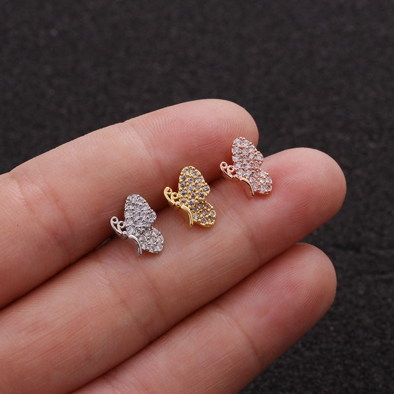 20G Cross Star Helix Earrings Stud - Hypoallergenic Surgical Steel Cartilage Piercing Jewelry for Women | Perfect for Everyday Wear, Parties & Gifts | HSPJ1934
