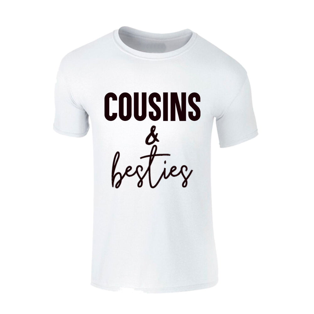 Cousins & Besties Matching T-Shirts - Fun Family & Friends Outfits - Perfect for Birthdays, Reunions and Photo Shoots