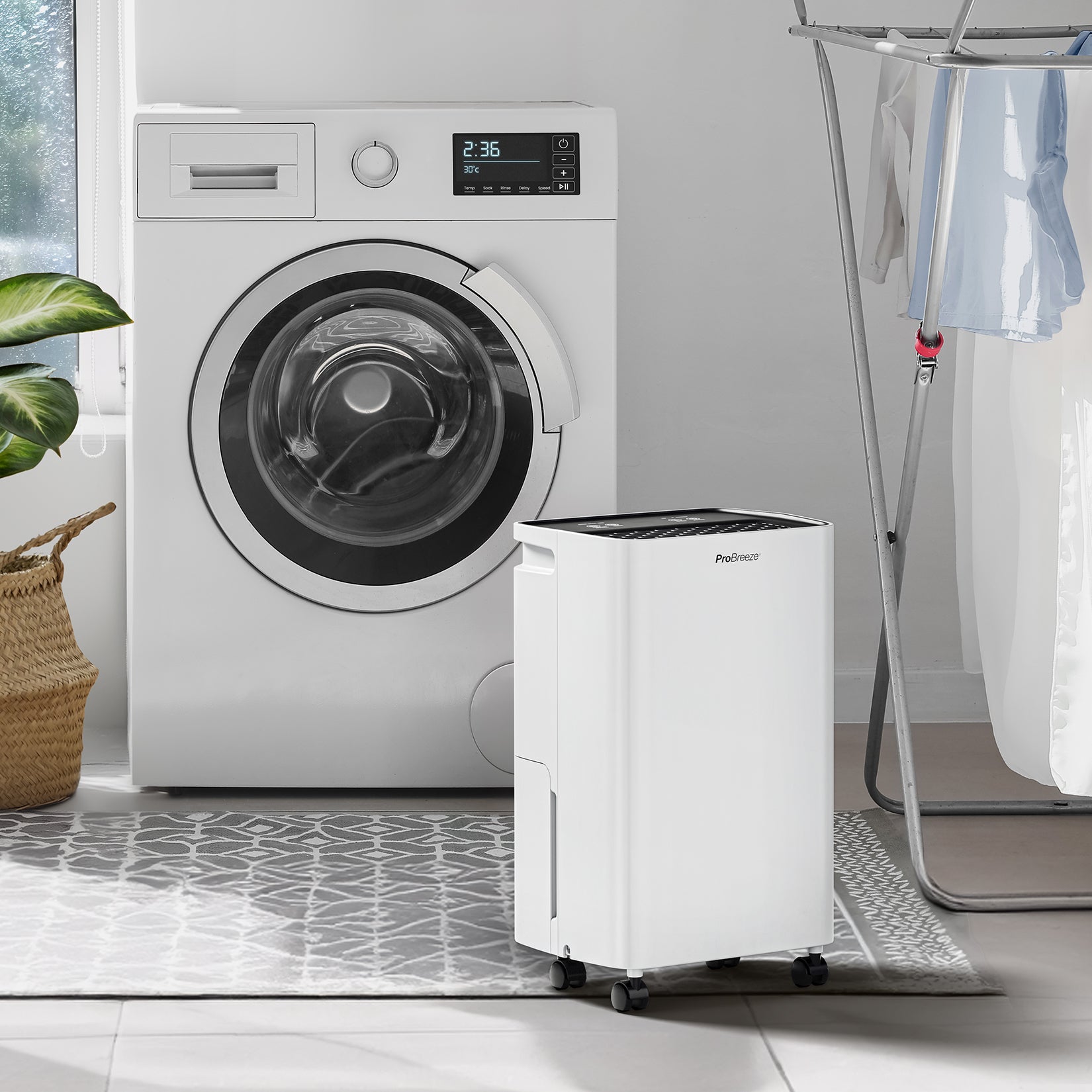 6L Compact Dehumidifier for Home - Portable Small Space Air Dryer with Auto Shut Off - Perfect for Bedroom, Basement, Bathroom & Closet Moisture Control