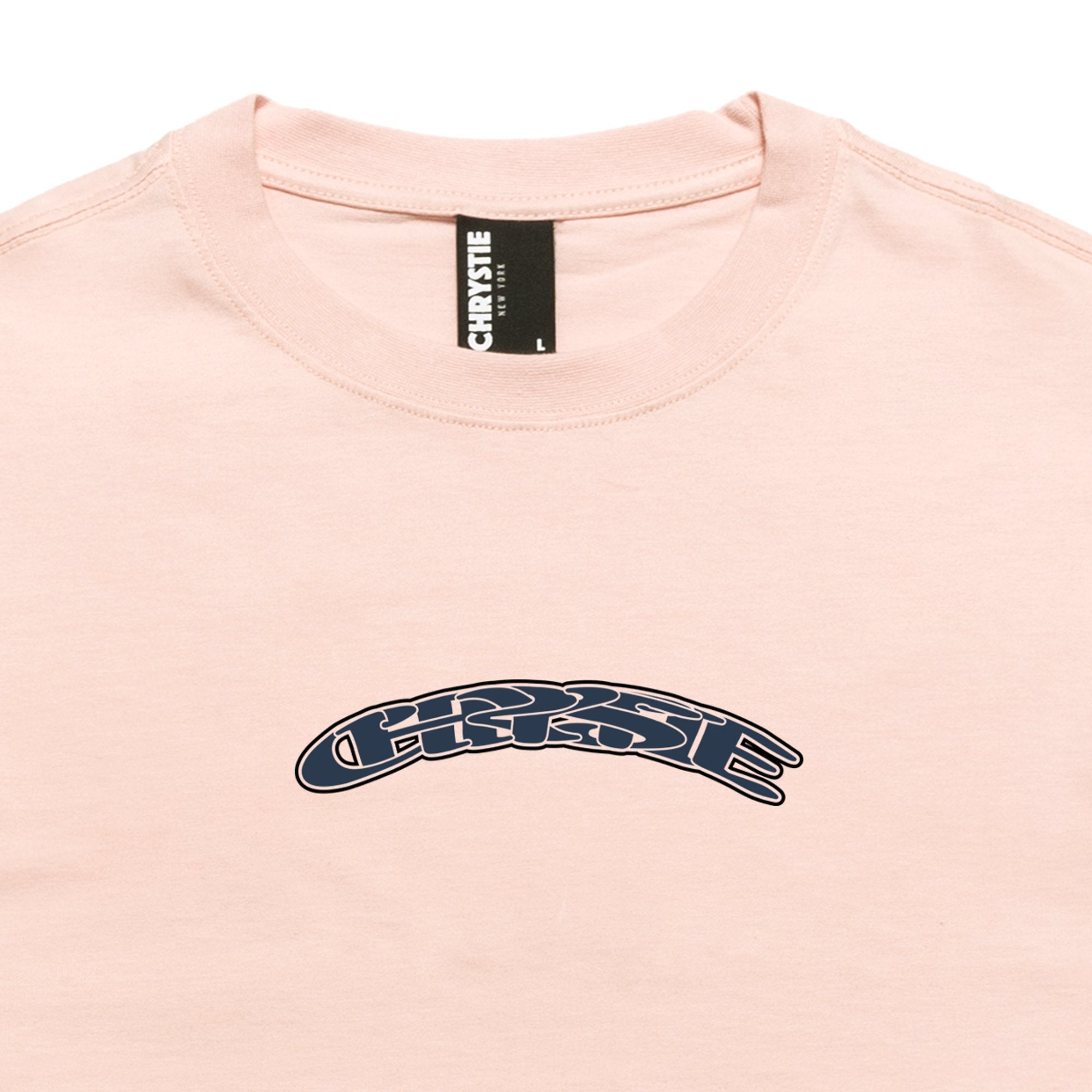 Chrystie NYC x Soho Warriors SWFC Twisted Logo T-Shirt - Light Pink | Trendy Streetwear for Urban Fashion & Casual Outings