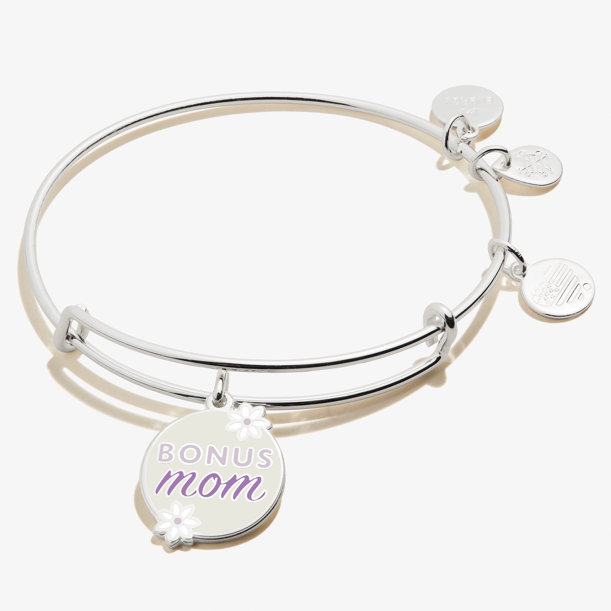 Bonus Mom Charm Bangle - Elegant Jewelry Gift for Stepmothers - Perfect for Mother's Day, Birthdays & Special Occasions