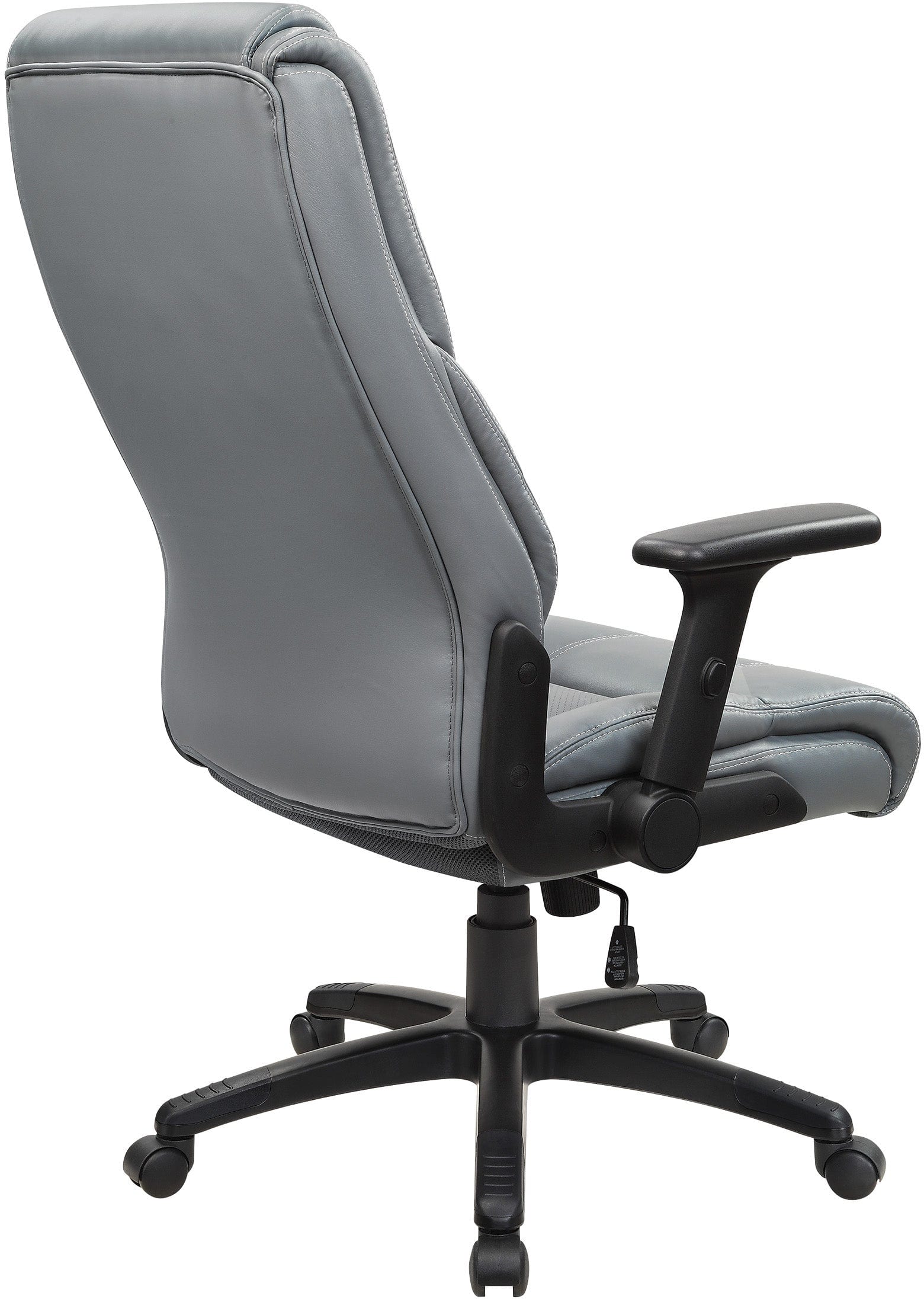 Premium Office Star Exec Bonded Leather Office Chair with Adjustable Height & Flip Arms - Ergonomic Desk Chair for Home & Office - White Stitching & Durable Design [EC93580] - Perfect for Long Work Hours, Gaming & Conference Rooms