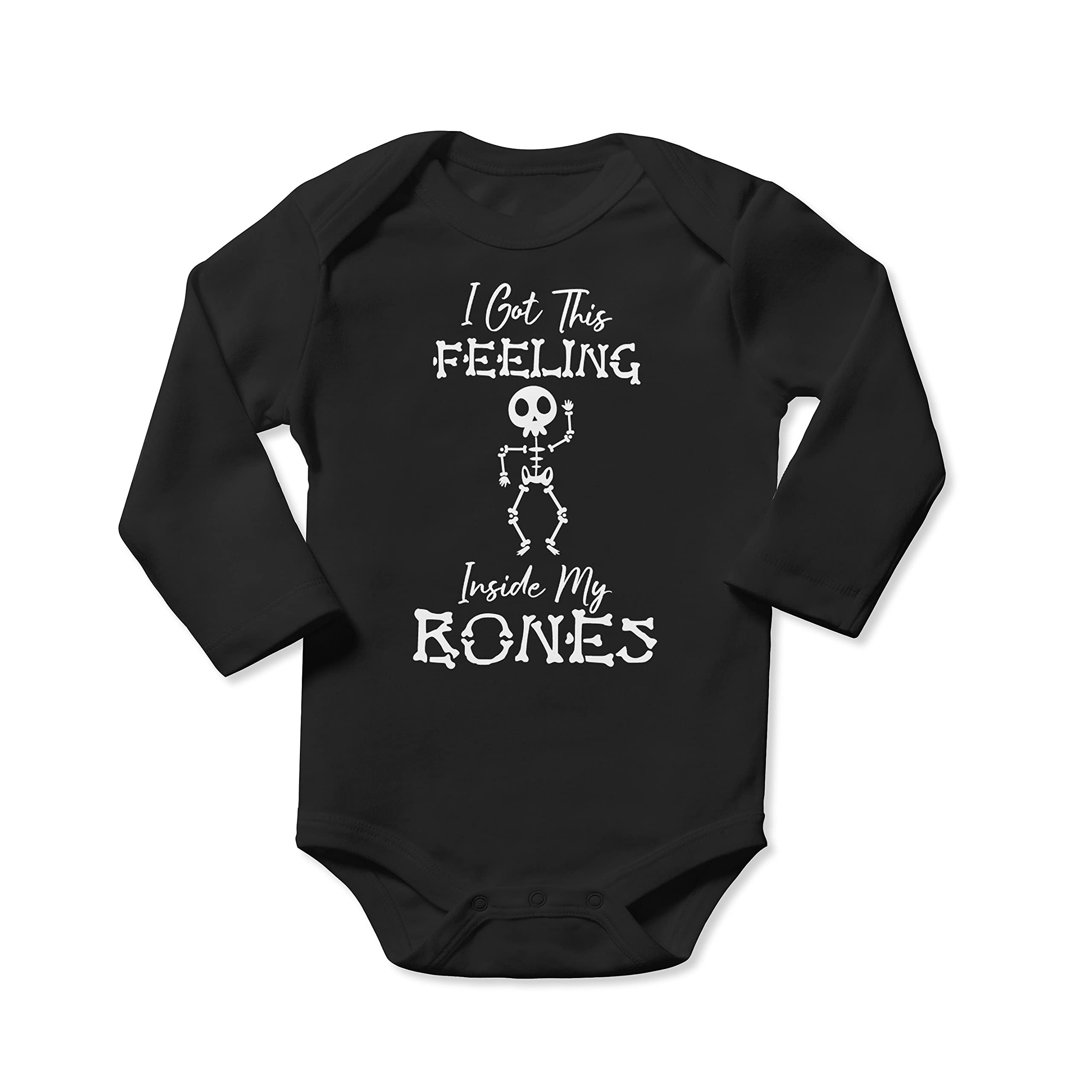 Luxxology 'I Got This Feeling Inside My Bones' Baby Onesie - Long Sleeve Cute Bodysuit for Newborns & Infants - Perfect for Family Photos, Birthdays & Everyday Wear