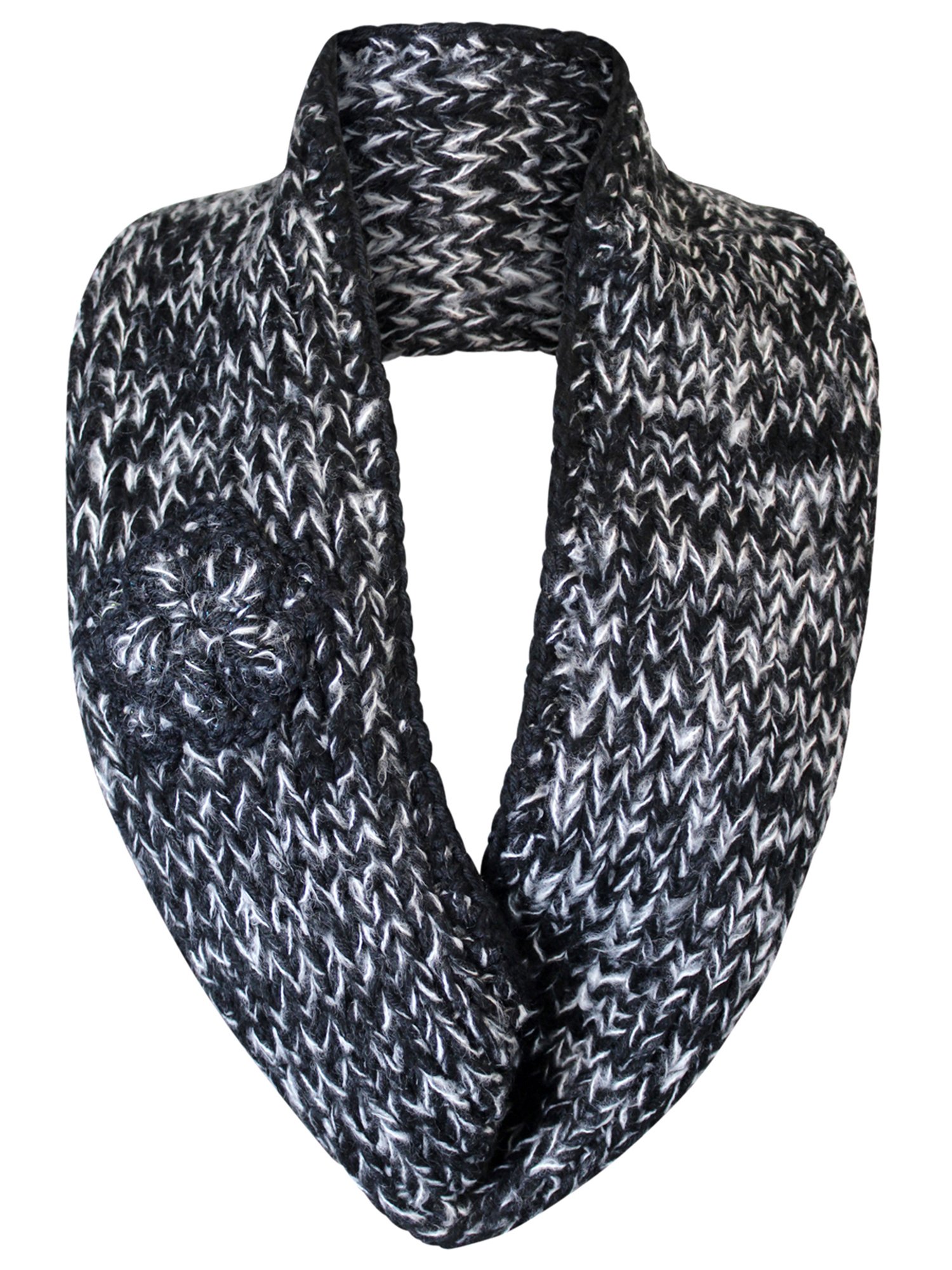 Soft Chunky Crochet Infinity Scarf - Warm Winter Knit Loop Scarf for Women - Perfect for Cold Weather, Office Wear & Holiday Outfits
