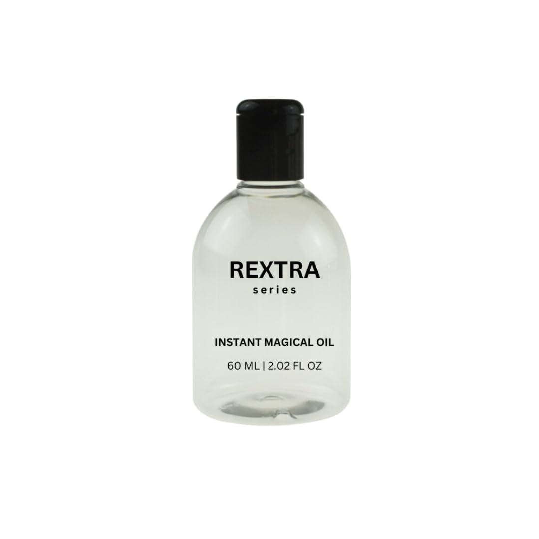 Rextra Series Instant Hair Growth Oil with Peppermint, Argan & Lavender - 60ml Fast Absorbing Treatment for Thicker Hair (Men & Women) - Perfect for Daily Hair Care, Scalp Massage & Damaged Hair Repair