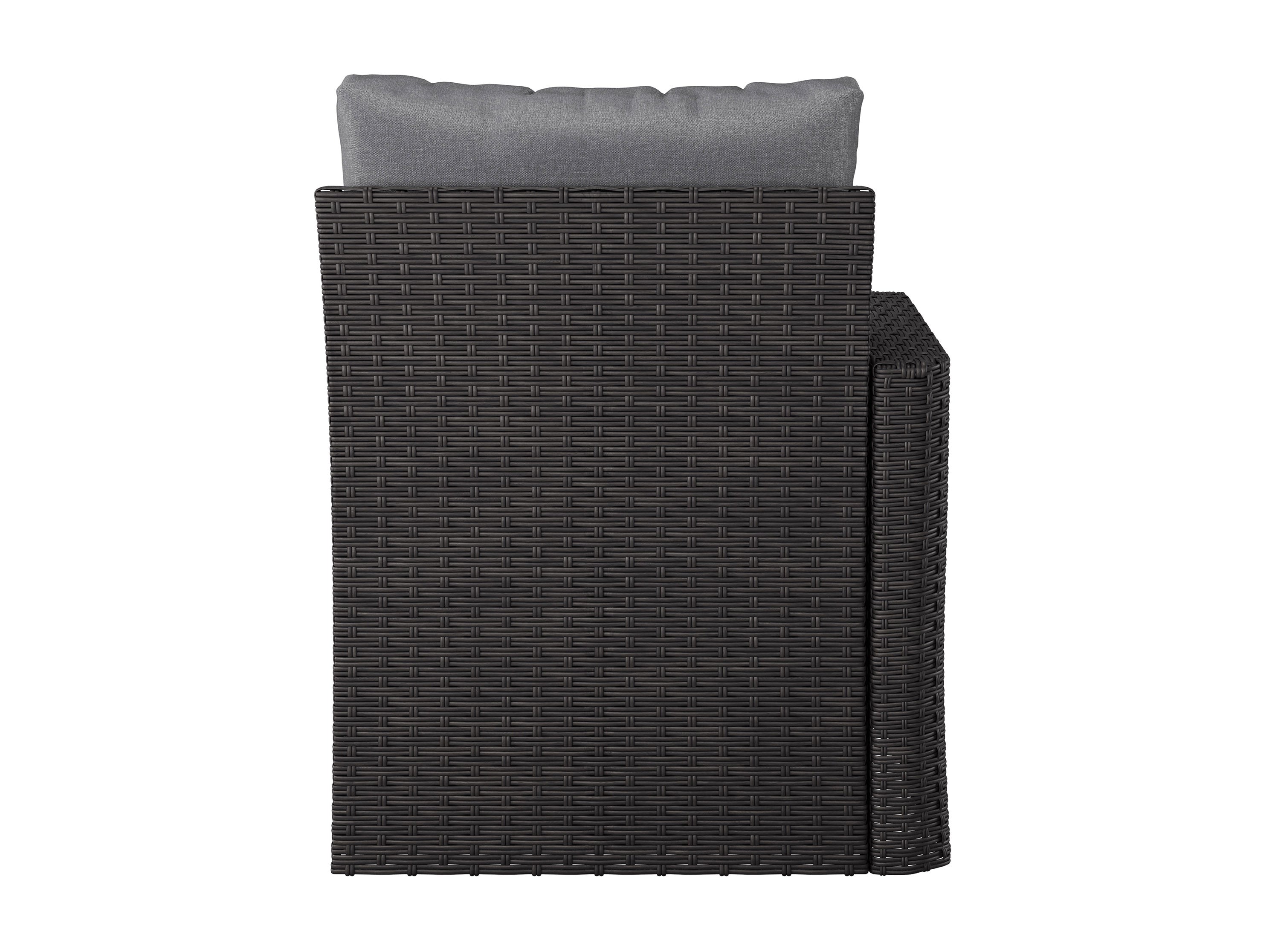 Grey Outdoor Sectional Left Arm Chair - Waterproof Patio Furniture for Backyard, Garden, Poolside - Comfortable & Durable Lounge Seating