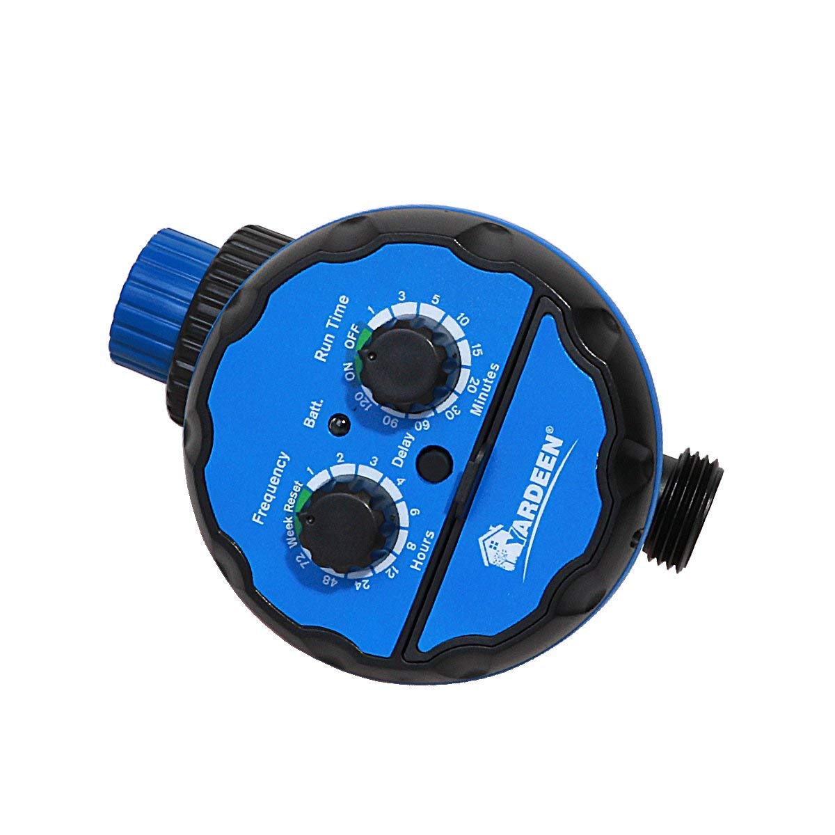 Automatic Water Timer for Garden Irrigation - Waterproof with Rain Delay Function - Blue - Perfect for Lawns, Flower Beds & Drip Irrigation Systems