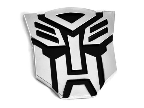Chrome 5-Inch Tall Auto Robot Transforming Car Emblem - Perfect for Customizing Vehicles, Car Shows & Gifts for Auto Enthusiasts