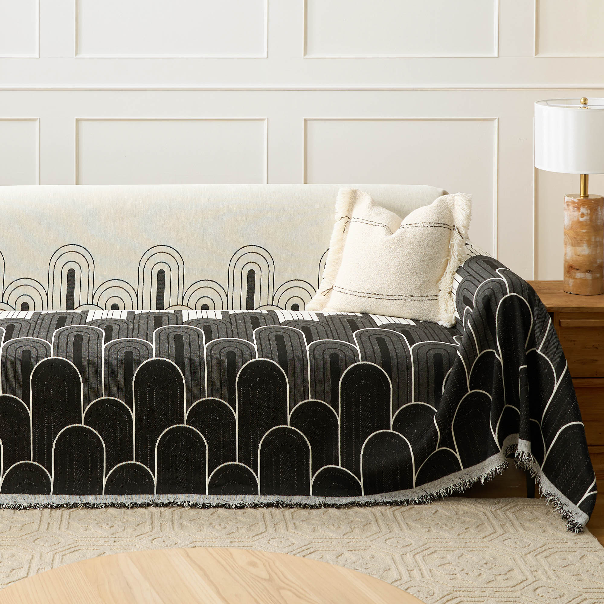 Celestial City Sofa Cover - Waterproof & Stretchable Furniture Protector for Living Room, Couch, Sectional - Final Sale | Perfect for Pets, Kids & Everyday Use