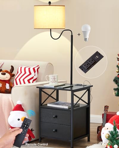Black With 2 Solid Wood Drawers