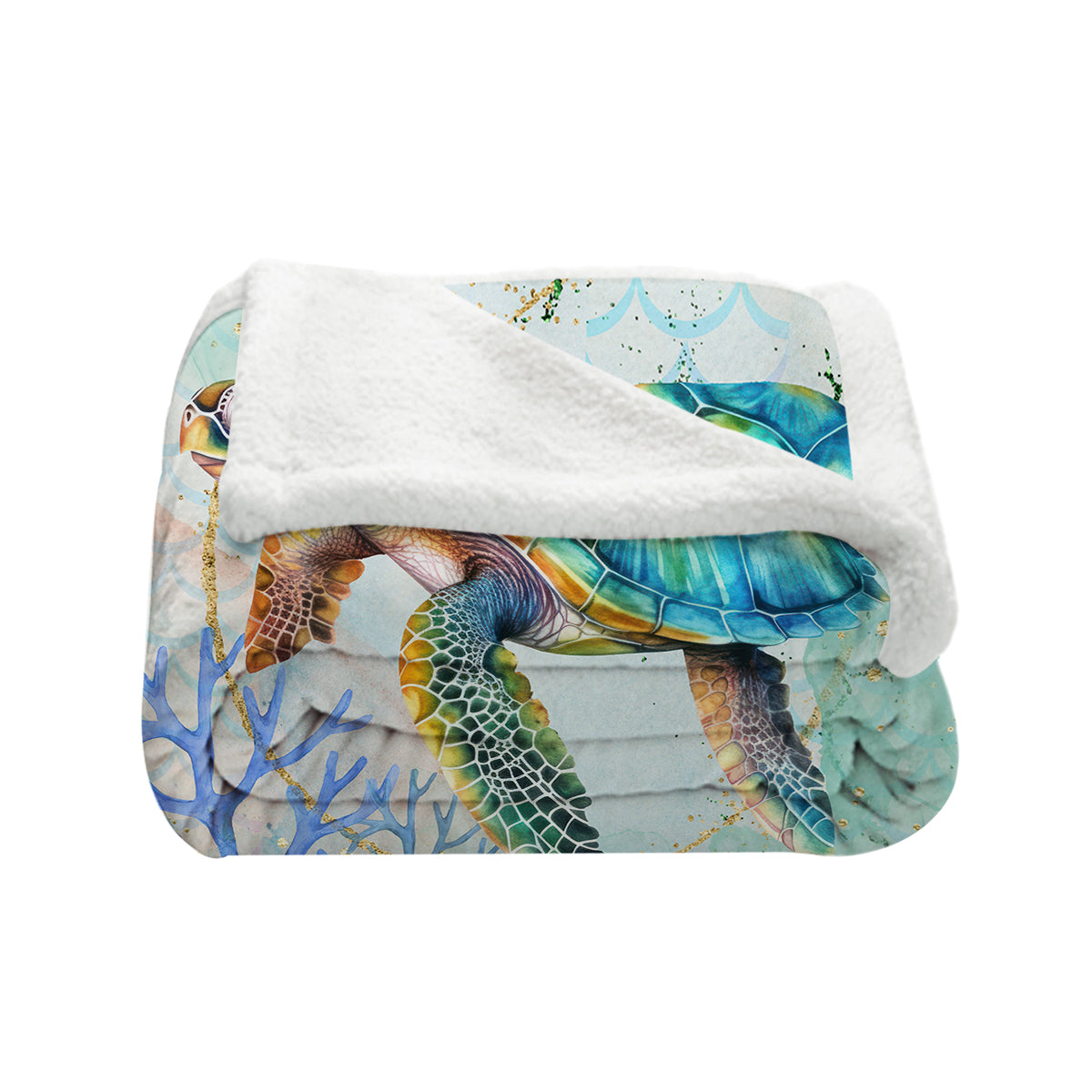 Soft Dreamy Sea Turtle Bedspread Blanket - Ocean Themed Comfort for Bedroom, Living Room & Beach Picnics